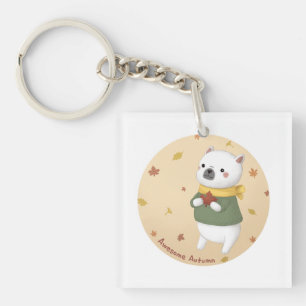 Awesome Autumn Illustration Art Key Ring