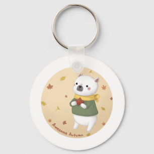 Awesome Autumn Illustration Art Key Ring