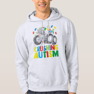 Awesome awareness Monster Truck Crushing Austim Sh Hoodie