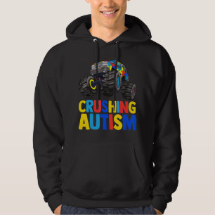 Awesome awareness Monster Truck Crushing Austim Sh Hoodie