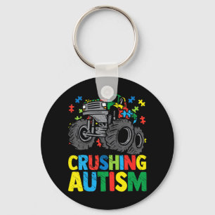Awesome awareness Monster Truck Crushing Austim Sh Key Ring