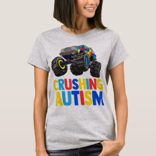 Awesome awareness Monster Truck Crushing Austim Sh T-Shirt