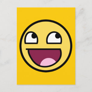 awesome /b face postcard
