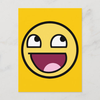 awesome /b face postcard