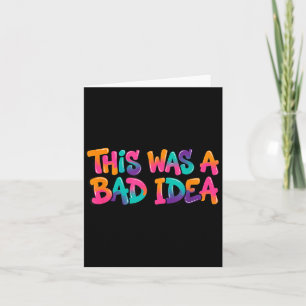 Awesome Bad Idea Graphic Costume for Adults and Card