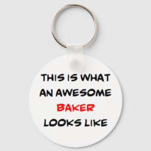 awesome baker coffee mug key ring
