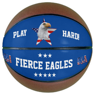 Awesome Bald Eagle, The American Flag, Star Basketball