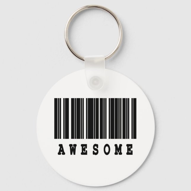 awesome barcode design key ring (Front)
