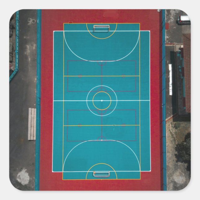Awesome Basketball Artwork Square Sticker (Front)