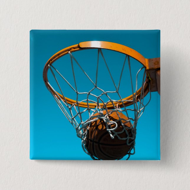 Awesome Basketball Design 15 Cm Square Badge (Front)
