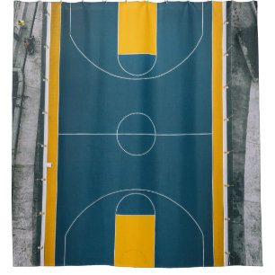 Awesome Basketball Design Shower Curtain