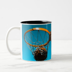 Awesome Basketball Design Two-Tone Coffee Mug