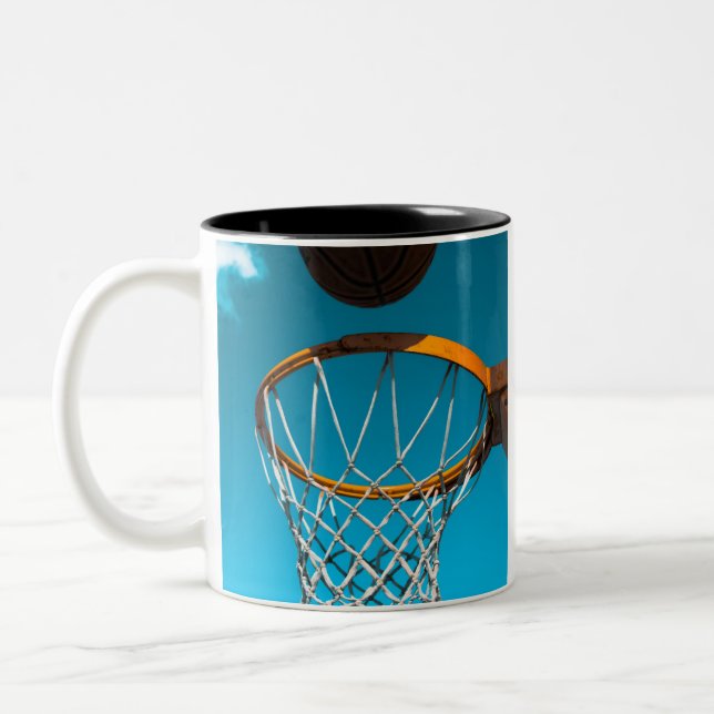 Awesome Basketball Gift Two-Tone Coffee Mug (Left)