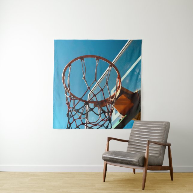 Awesome Basketball Hoop Tapestry (In Situ)