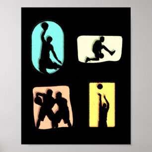Awesome Basketball Player Boys Kids Men Active  Poster