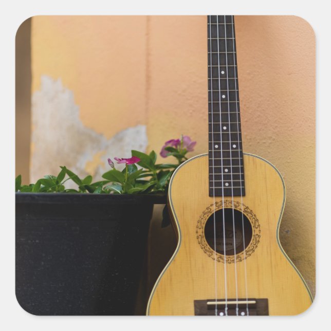 Awesome Bass Guitar Square Sticker (Front)