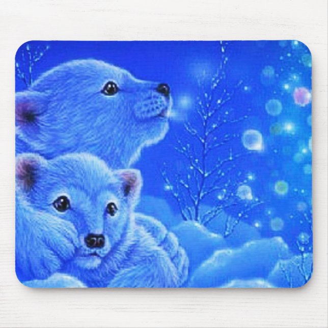 awesome bear and cub mouse pad (Front)