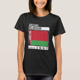Awesome Belarusian Since 1937 Belarusian 85th Bir T-Shirt