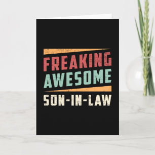 Awesome Best Son In Law Son Proud Gift Idea Card