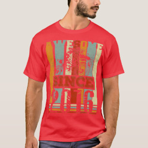 Awesome Biker Since 2016 4th Birthday 4 Year Old D T-Shirt