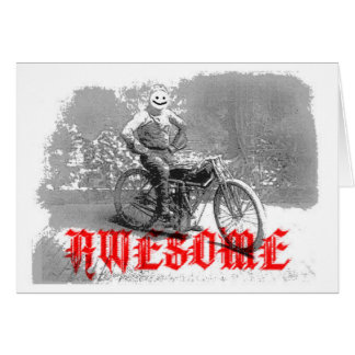Awesome biker smile face