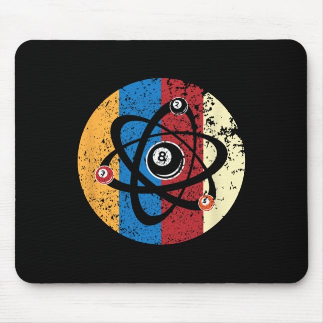 Awesome Billiards Ball Atom Science Pool Player Sc Mouse Pad (Front)