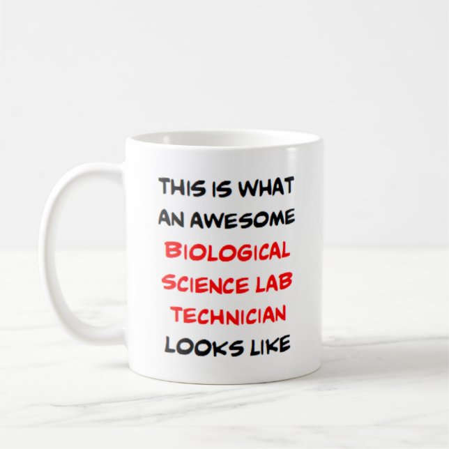 awesome biological science lab technician coffee mug (Left)