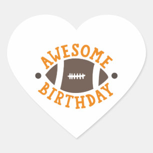 awesome birthday heart sticker