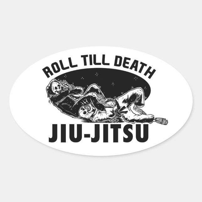 Awesome BJJ Grim Reaper Armbar Jiu-jitsu Sticker (Front)