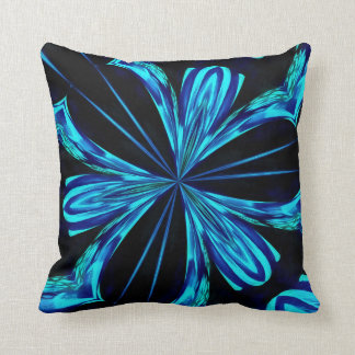 Awesome Black and Blue Comet Design Cushion