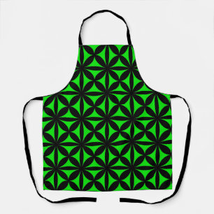 Awesome Black and Green Modern / Retro Print  Apron