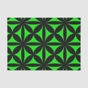 Awesome Black and Green Modern / Retro Print Tissue Paper