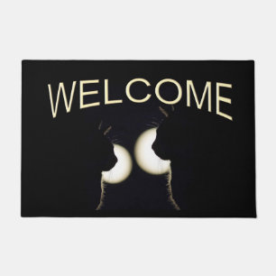 Awesome Black Cat Burglars Spotted Doormat