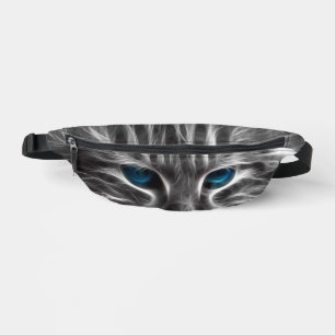 Awesome Blue Eyed Cat Face Bum Bags