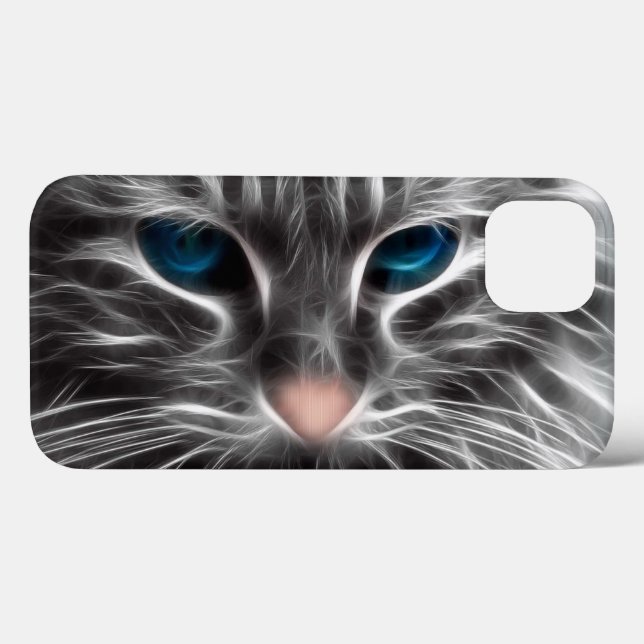 Awesome Blue Eyed Cat Face Case-Mate iPhone Case (Back (Horizontal))
