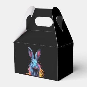 Awesome Blue Rabbit on Fire Favour Box