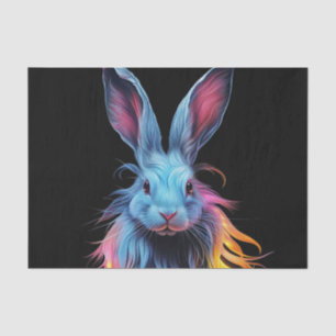 Awesome Blue Rabbit on Fire  Tissue Paper