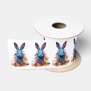 Awesome Blue Rabbit   Satin Ribbon