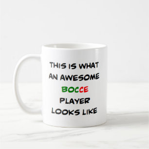 awesome bocce player coffee mug
