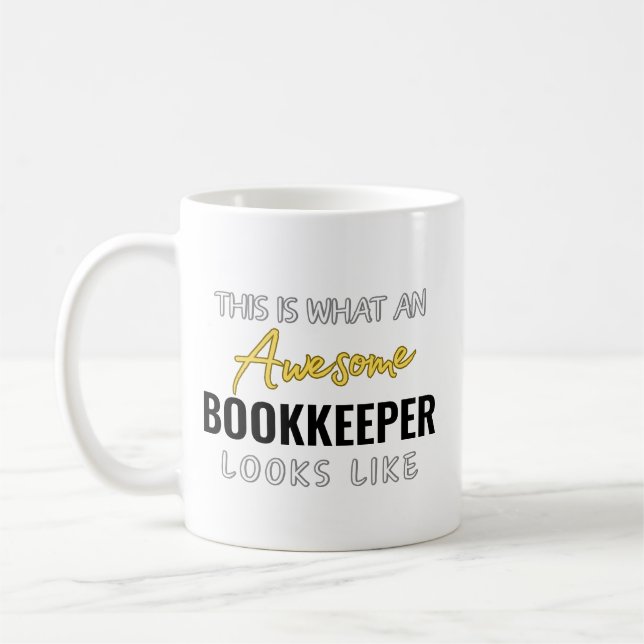 Awesome Bookkeeper Looks Like Coffee Mug (Left)