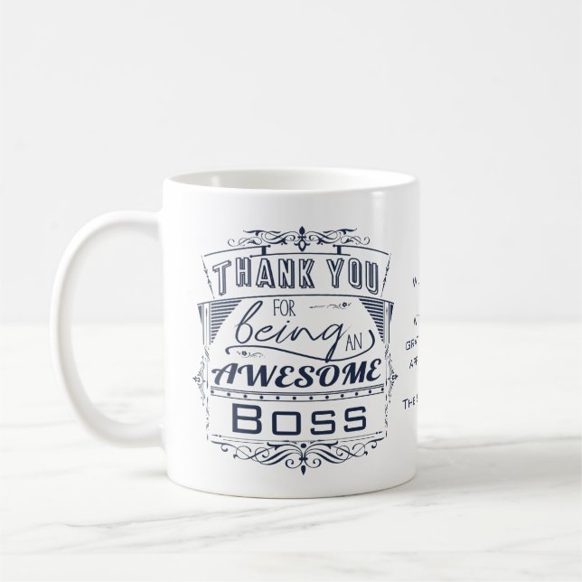Awesome Boss Appreciation Coffee Mug (Left)
