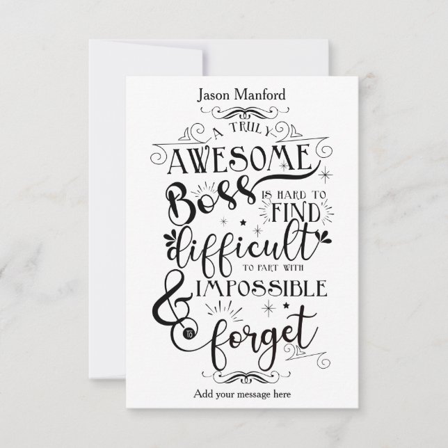 awesome Boss appreciation week card (Front)