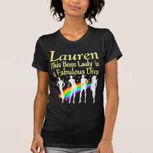 AWESOME BOSS LADY IS FABULOUS PERSONALIZED TSHIRT