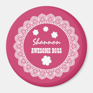 Awesome BOSS Vintage Lace and Flowers V04 Magnet