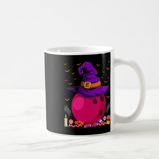 Awesome Bowling Witch Hat Halloween Bowling Player Coffee Mug (Right)