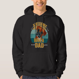 Awesome Boxer Dad Retro Sunset Hoodie