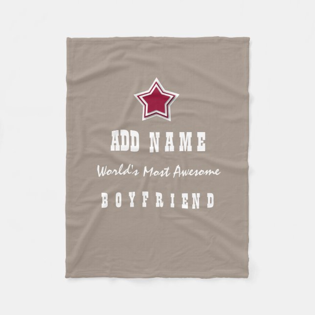 Awesome BOYFRIEND Red Star Sand Background V1A Fleece Blanket (Front)
