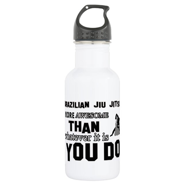 Awesome brazilian jiu jitsu design 532 ml water bottle (Front)