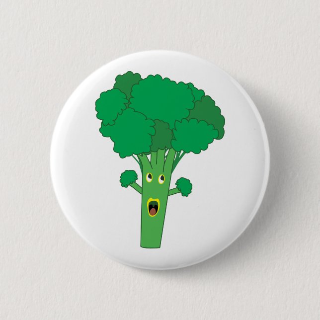 Awesome Broccoli Funny Vegetable 6 Cm Round Badge (Front)