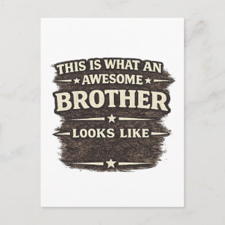 Awesome Brother Looks Like – Funny Quote Design Postcard